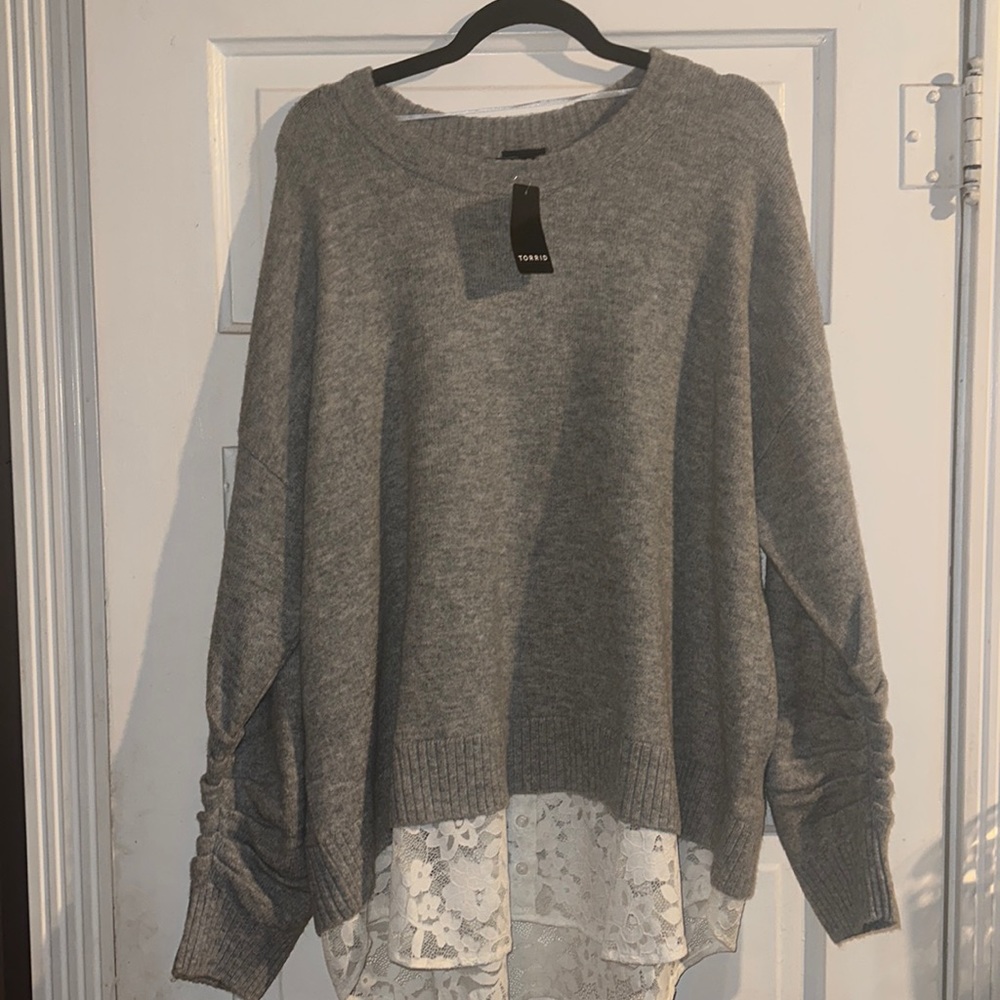 Torrid Sweater with Lace